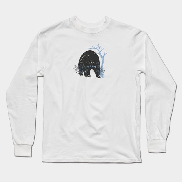 Bear in the Woods Long Sleeve T-Shirt by Wlaurence